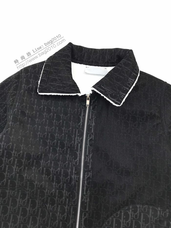 Dior男裝 迪奧CD2020年最新款皮毛一體男士翻領外套 男女同款  ydi3264